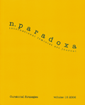 cover of n.paradoxa: international feminist art journal vol.18 (July 2006) KT press