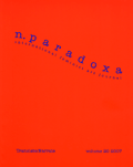 cover of n.paradoxa: international feminist art journal vol.20 (July 2007) KT press