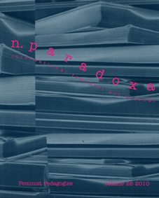 cover of n.paradoxa: international feminist art journal vol. 26 (July 2010) KT press