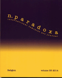cover of n.paradoxa:international feminst art journal vol. 33 (Jan 2014)